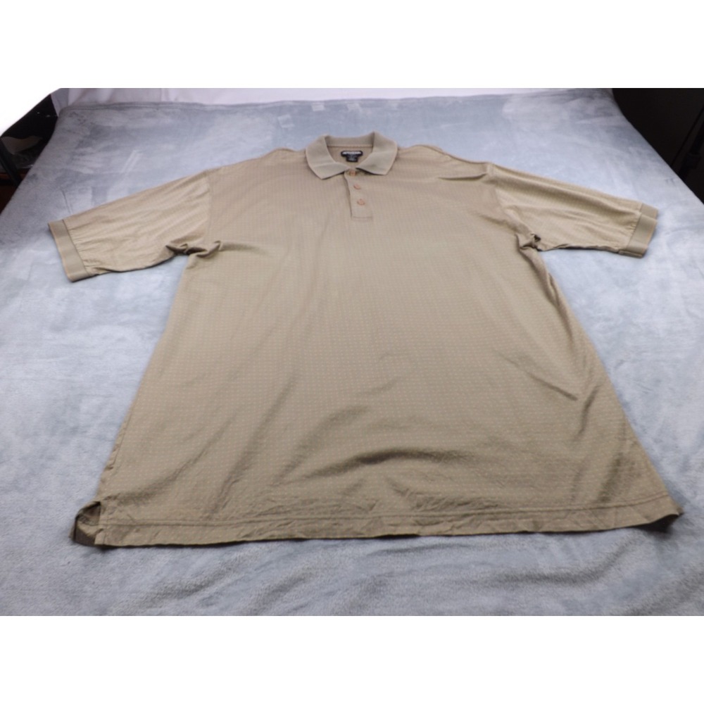Haley Reserve Polo Shirts Men's XXL  Brn/Blk/Wht, Greenish Tan/Orange Set of Two - Picture 6 of 16